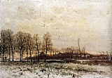 Louis Apol Zonsondergang painting